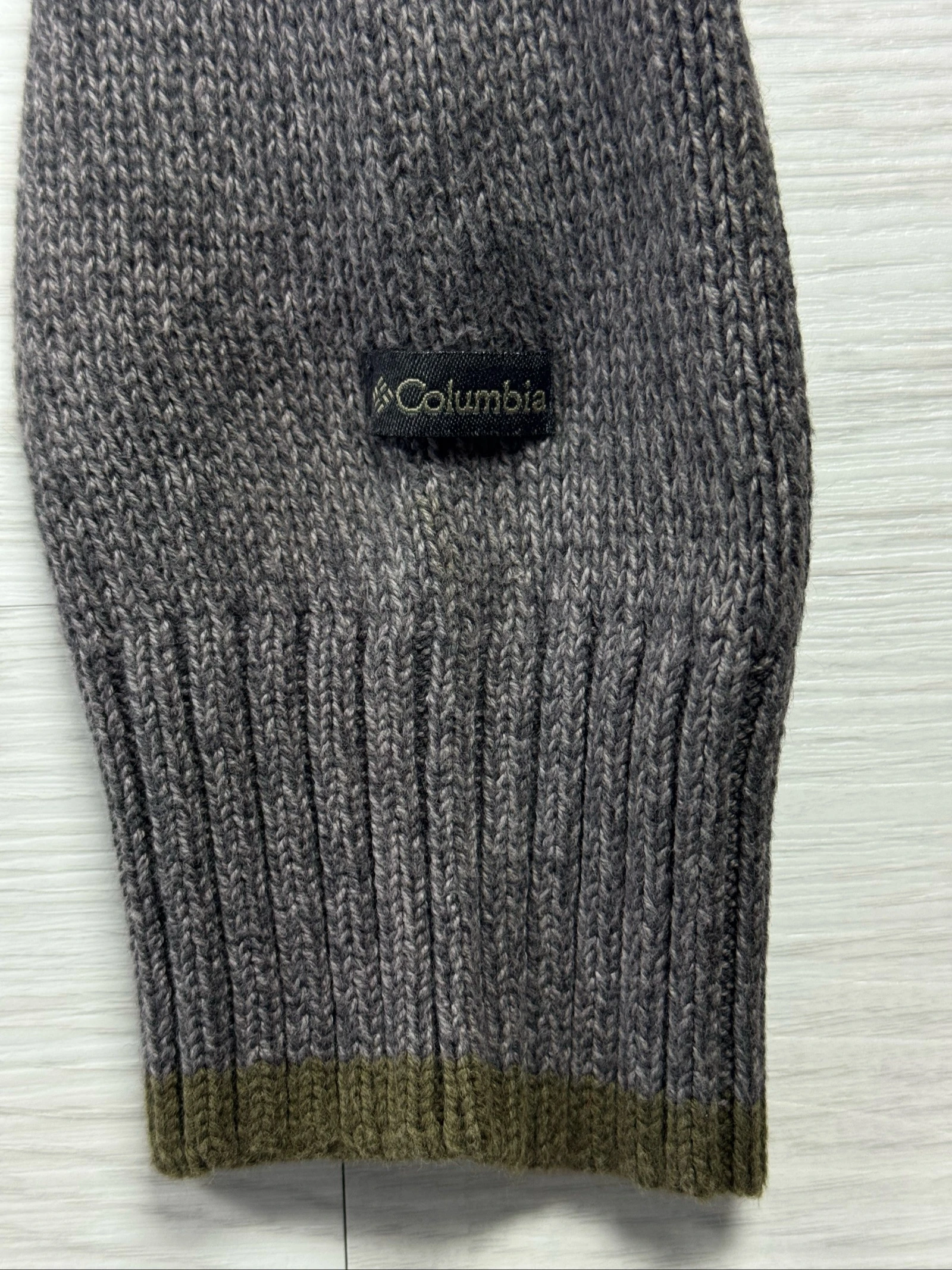 Columbia V-Neck Knit Sweater 100% Cotton Brown Men's Large Outdoor Vintage – photo 6